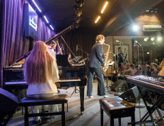 Участницы XI Международного фестиваля "Будущее джаза" в клубе Игоря Бутмана